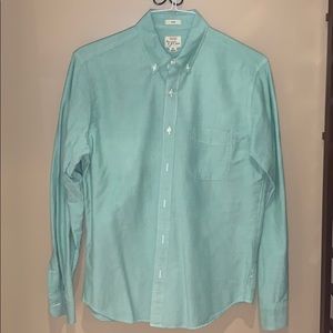 Mens J.Crew Oxford Button Down Slim Style Green